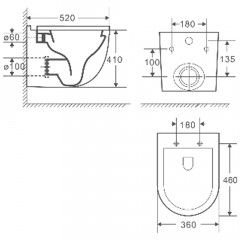 Инсталляция Grohe Rapid SL 38772001 + унитаз WeltWasser Heimbach 004 GL-WT безободковый с сиденьем