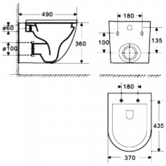 Инсталляция WeltWasser Marberg 410 SE + унитаз WeltWasser Merzbach 004 GL-WT безободковый с сиденьем