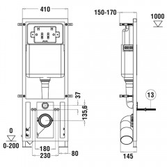 Инсталляция WeltWasser Marberg 410 SE + унитаз WeltWasser Kehlbach 004 GL-WT безободковый с сиденьем