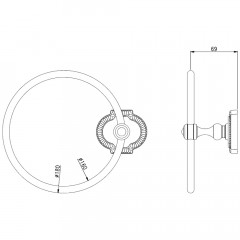 Полотенцедержатель-кольцо Bronze de Luxe Royal S25004