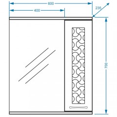 Зеркало-шкаф Stella Polar Ванда 60/С SP-00000199