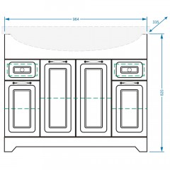 Комплект мебели Stella Polar Кармела 100 ольха белая