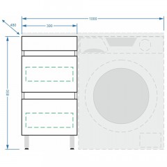 Тумба с раковиной Stella Polar Мадлен 100 L