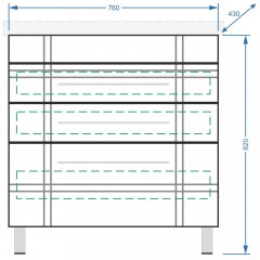 Тумба под раковину Stella Polar Опера 80 SP-00000015