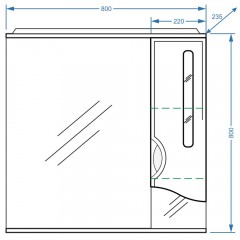 Зеркало-шкаф Stella Polar Сильва 80/С SP-00000206