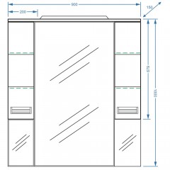 Зеркало-шкаф Stella Polar Фиора 90/С SP-00000211