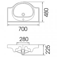 Тумба с раковиной Stella Polar Концепт 70