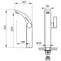 Смеситель для раковины Zeegres Z.Art 54004001