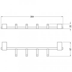 Планка с 4-мя крючками Zeegres Z.Cub 21118014