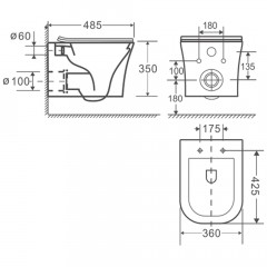 Инсталляция Grohe Rapid SL 38721001 + унитаз Cerutti Marmolada aria 2618E безободковый с сиденьем