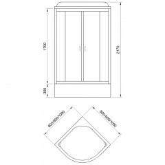 Душевая кабина Royal Bath Eko RB-EKO80CK-WM