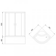 Душевой угол Royal Bath Eko RB-EKO90BK-M