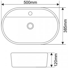 Раковина накладная CeramaLux 78239XMHL-4