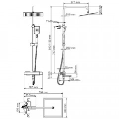 Душевая система WasserKRAFT A29901 Thermo