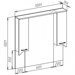 Зеркало-шкаф Bellezza Дрея 105