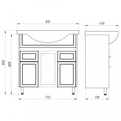 Комплект мебели ASB-Mebel Орхидея 80