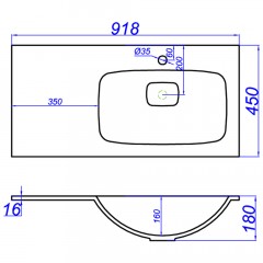 Тумба с раковиной Aqwella 5 stars Malaga 90 R крафт тёмный