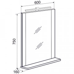 Зеркало Emmy Асти 60 ast60mir1