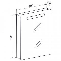 Зеркало-шкаф Emmy Донна 45 L don45bel-l