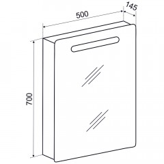 Зеркало-шкаф Emmy Донна 50 L don50bel-l