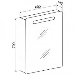 Зеркало-шкаф Emmy Донна 60 L don60bel-l