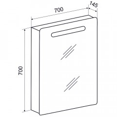 Зеркало-шкаф Emmy Донна 70 L don70bel-l