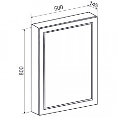 Зеркало-шкаф Emmy Родос 50 L rod50mir1-l