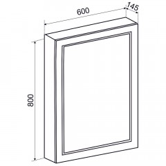 Зеркало-шкаф Emmy Родос 60 L rod60mir1-l