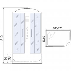 Душевая кабина River Desna 120/90/44 МТ R