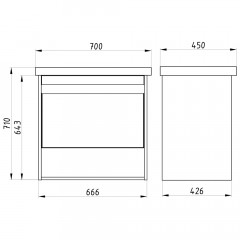 Комплект мебели ASB-Mebel Оливия 70