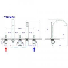 Смеситель на борт ванны Royal Bath Triumph RB 501