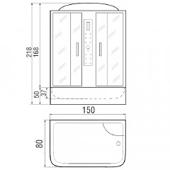 Душевая кабина River Wisla 150/80/50 МТ