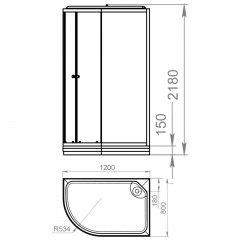 Душевая кабина Domani-Spa Delight 128 R розовые стенки/прозрачное стекло DS01D128RLPcCl00