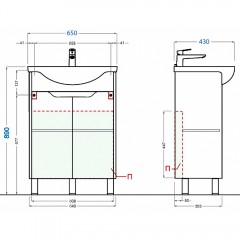 Комплект мебели Alavann Crystal 65