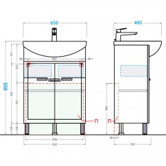 Комплект мебели Alavann Vittoria 65