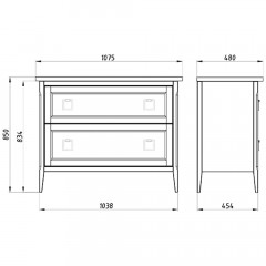 Комплект мебели ASB-Woodline Рома 100Н белый массив ясеня