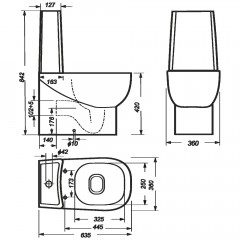 Унитаз Sanita Luxe Infinity Mono INFSLCC01040822