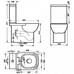 Унитаз Sanita Luxe Quadro QDRSLCC01040522B с функцией биде