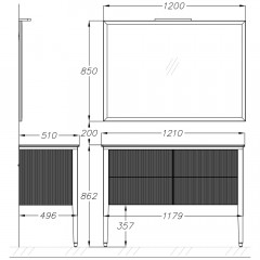 Зеркало Opadiris Рубинно 120 00-00003867