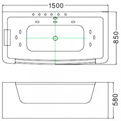 Ванна акриловая WeltWasser Bullen 150x85 WT