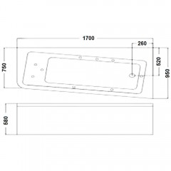 Ванна акриловая WeltWasser Fleesen 170x95 WT R