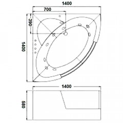 Ванна акриловая WeltWasser Plauer 140x140 WT