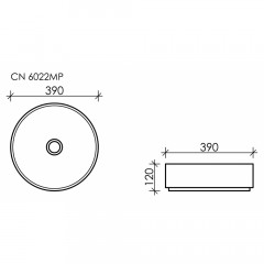 Раковина накладная Ceramica Nova Element CN6022MP