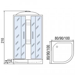 Душевая кабина Мономах 100/24