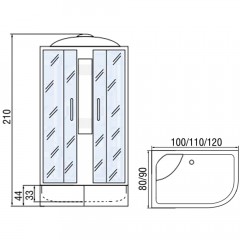 Душевая кабина Мономах 120/80/44 L