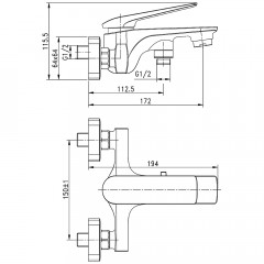 Смеситель для ванны Lemark Allegro LM5914CW