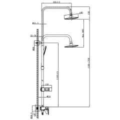 Душевая система Lemark Tropic LM7002BL