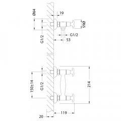 Смеситель для душа Lemark Flora LM0103C