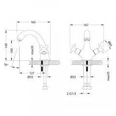 Смеситель для раковины Lemark Flora LM0106C