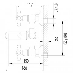 Смеситель для ванны Lemark Standard LM2102C